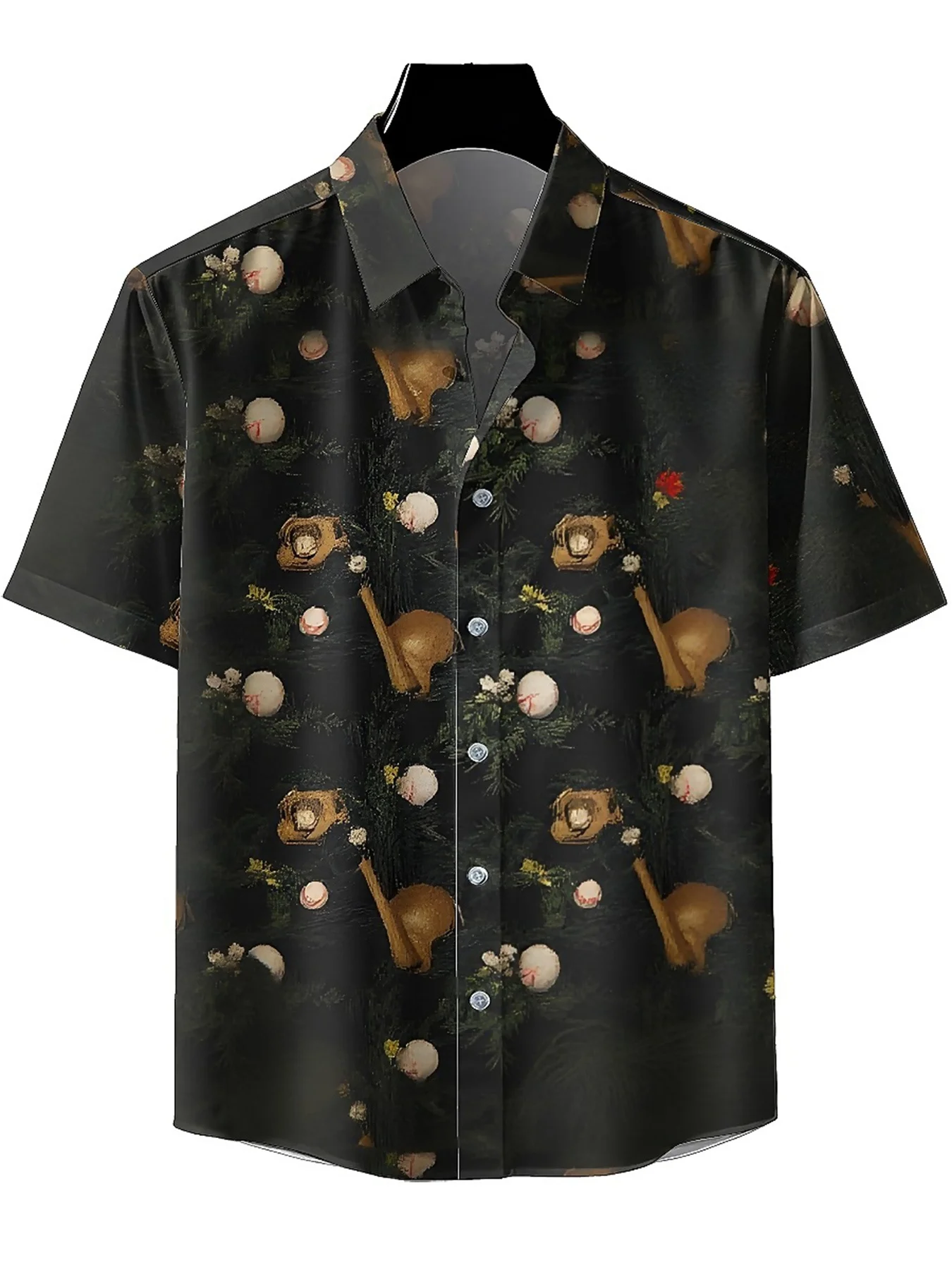 Men's Plus Size Hawaiian Shirts Christmas Golf Pattern,Premium Comfort Youth Clothes,Y2K Tops