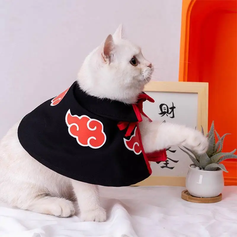 Anime Cartoon New Year Naruto Pet Cloak Kawaii Cats and Dogs Cloak Clothing Teddy Dog Pet Clothes Pet Cute Cosplay Clothing Gift