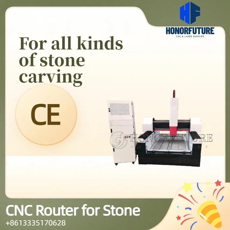 Medium Size 3D Low Countertop CNC Router Wood Metal Stone Carving Engraving Machine 900*1500mm 1325 for Stone Furniture Making