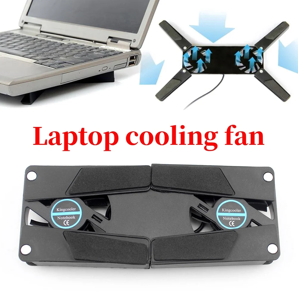 

Foldable Cooling Pad Laptop Cooler with Double Fans Laptop Stand USB Powered for 7-15 inch Notebook PC LCD Display Cooler Holder