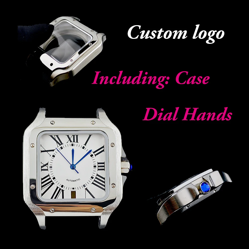 New NH35 Case Men's Watch Stainless Steel Case Customized Logo Dial Suitable for NH35 Movement Watch Accessories