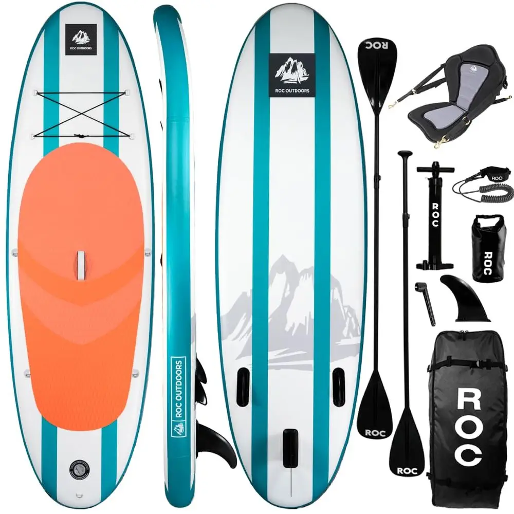 

Inflatable Stand Paddle Board with Premium SUP Paddle Board Accessories, Wide Stable Design, NonSlip Comfort Deck for Youth