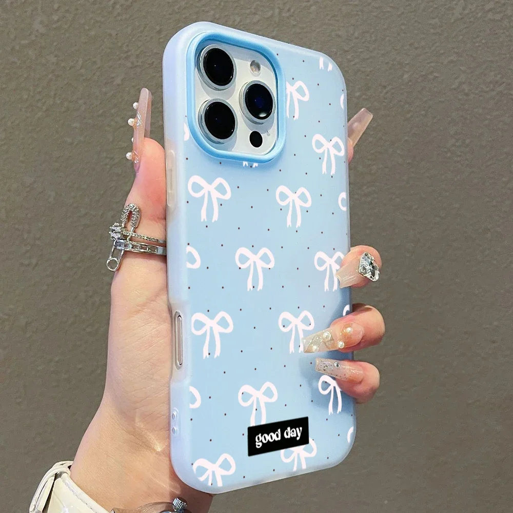 삼성 갤럭시 S26 S25 S24 S23 울트라 S21 FE S22 플러스 A57 A56 A55 A54 A34 A36 A35 A37 5G용 리본 폴카 도트 폰 케이스