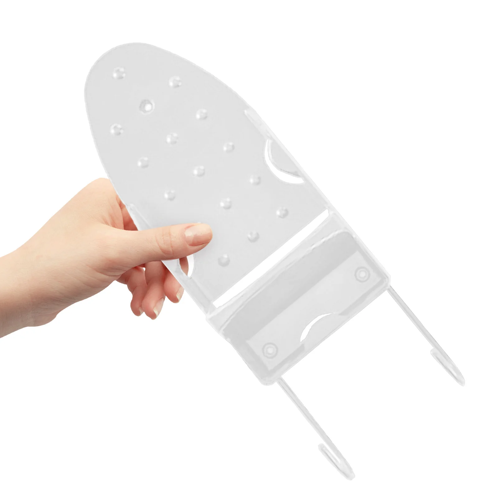 

Ironing Board Holder Heavy Duty Wall Mounted Rack Heat Resistant Plastic Shelf With Steel Hooks - Space Saving Ironing