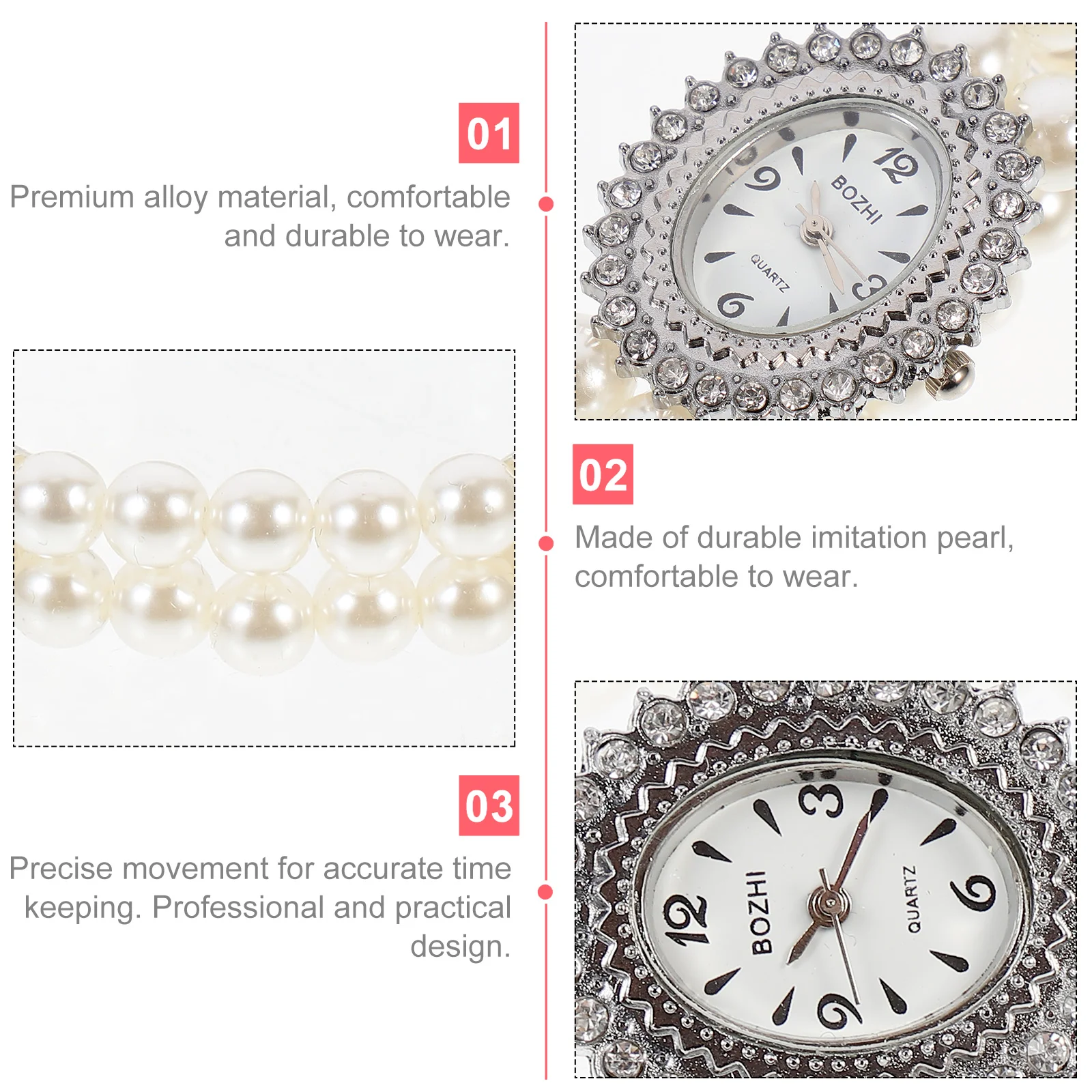 Watch Fashion Bracelet Ladies Watches Pearl Design Wristwatch Business Women Elegant Elasticity Students