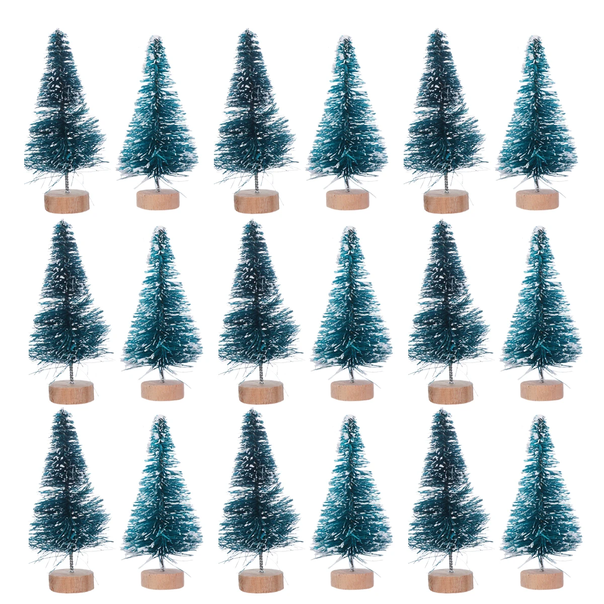 

18 Pcs Christmas Ornaments Mini Pine Trees Decorations Miniatures Crafts Small Xmas Bulk