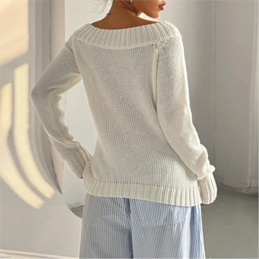 Winter Kleidung Frau Einfarbig Zieht Femmes Bequeme Gestrickte Pullover Alle-spiel Lose Einfache Stil Pullover Trendy Pendeln