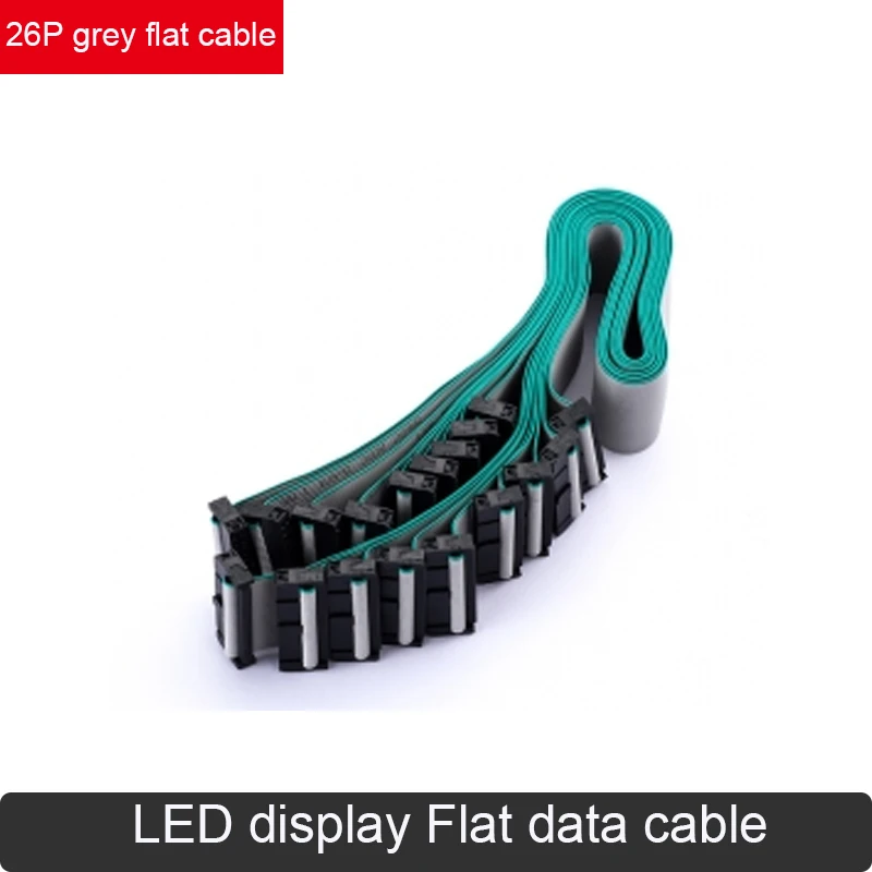 10Pcs/lot Gray line 26pin Double Row Tinned Copper FC-26P flat cable Signal line Suitable for small spacing of LED display