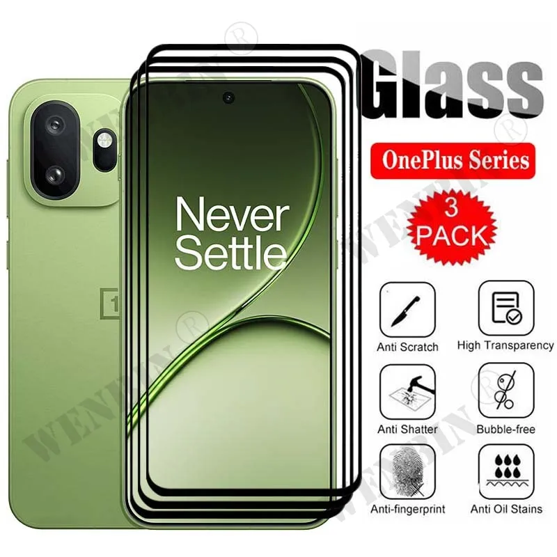 3 Pcs Tempered Glass For OnePlus 15T 15 13 12 12R Curved Ful
