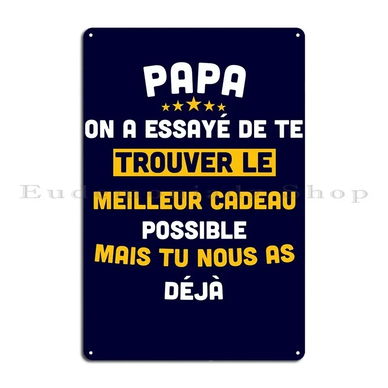 Dad Men Fathers Day Gift Metal Sign Personalized Vintage Funny Designing Club Tin Sign Poster