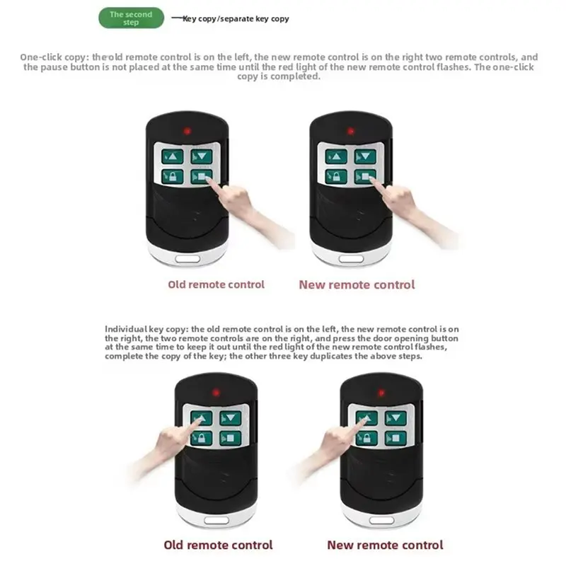 B67C 3X New Garage Door Rolling Code Super Metal Four-Button Copy Wireless Remote Control 433MHZ Copy Safety Protection