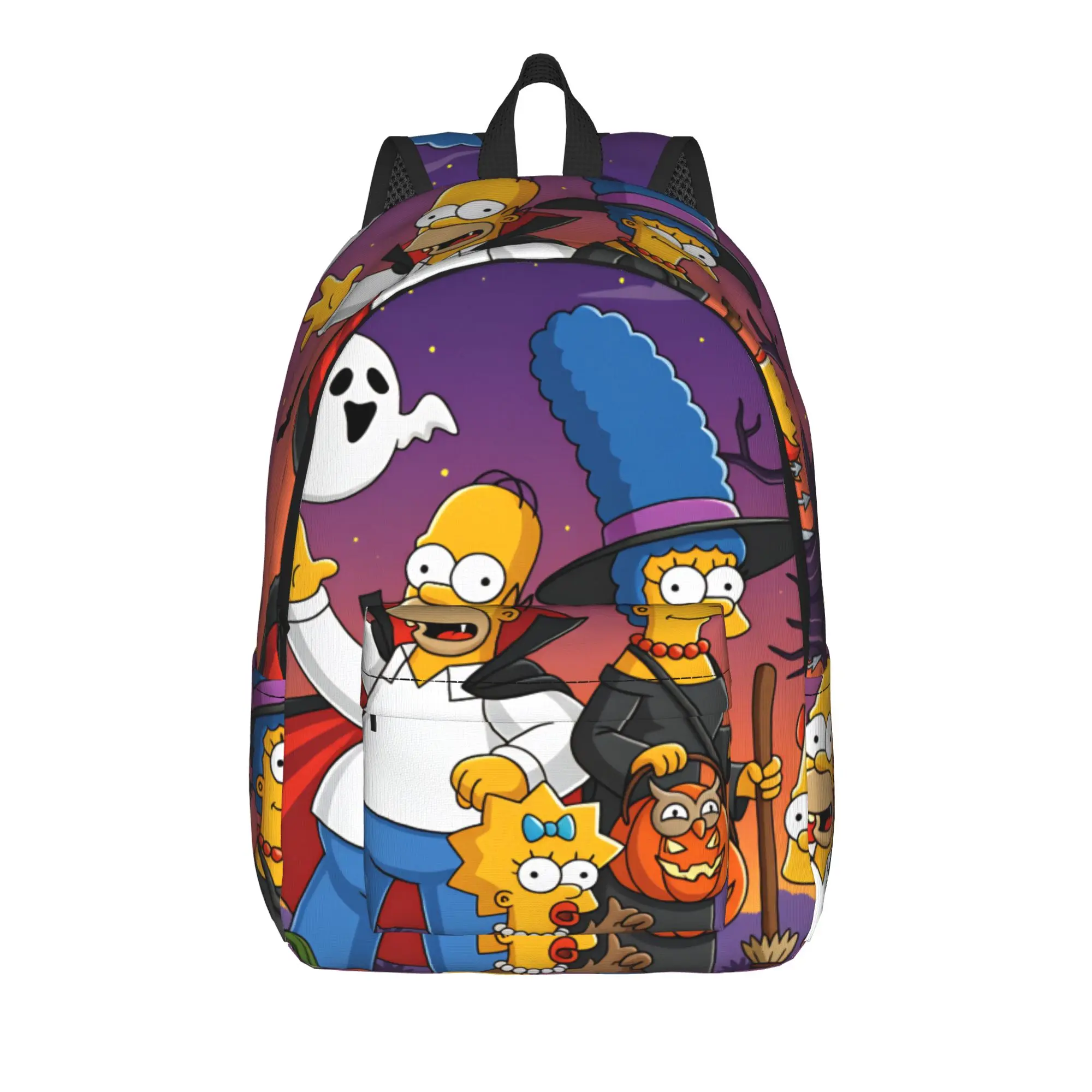 S-Simpsons Vampire Homer Happy Halloween Backpack  Casual Backpacks Girl Outdoor Soft High School Bags High Quality Rucksack