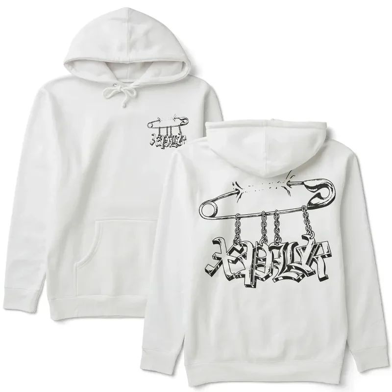 XPLR Sam and Colby Punk Badge Hoodie Unisex Casual Sweatshirt