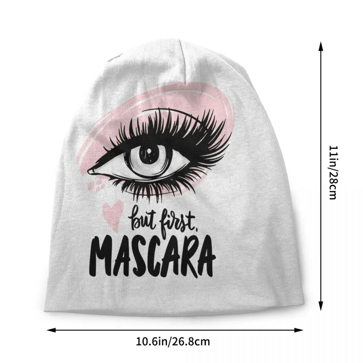 Bit First Mascara Beanie Cap Unisex Winter Warm Bonnet Femme Knitted Hats Pink Kids Lash Artist Skullies Beanies Caps For Women