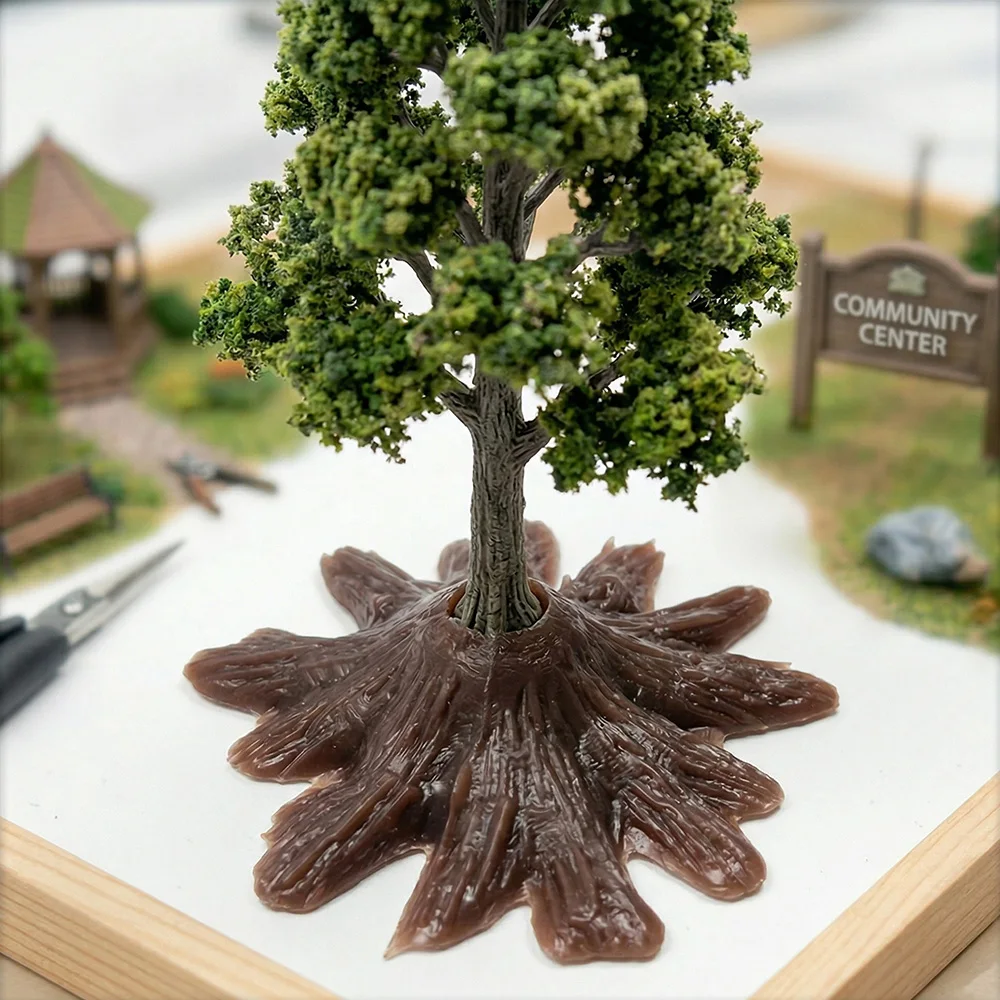 10PCS Model Tree Root Base Trees Stump Bases for Model Railway Diorama Miniature Landscape DIY Craft Scene Building Material