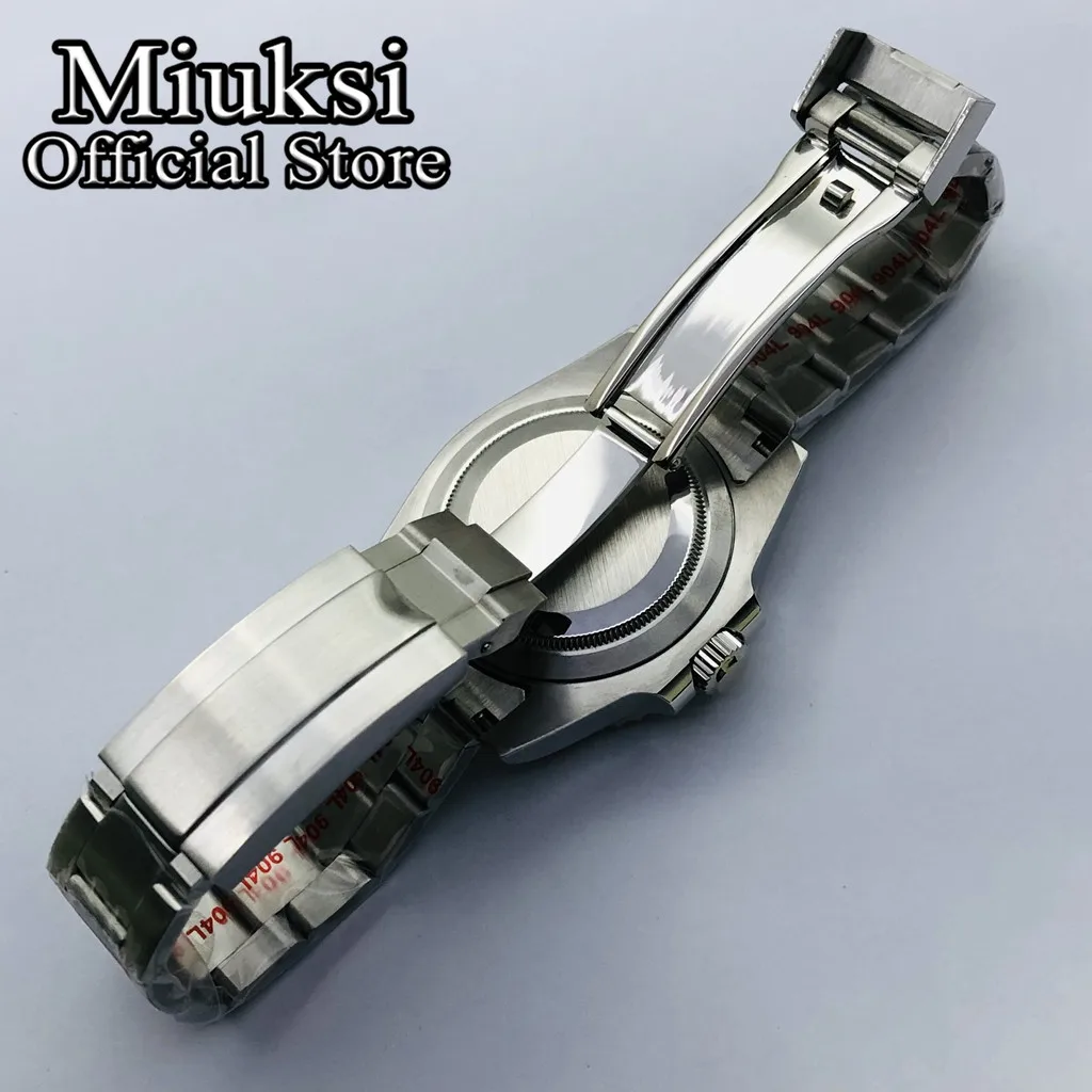Miuksi 40mm sterile watch case sapphire glass fit NH35 NH36 NH34 ETA2824 2836 Miyota8215 Mingzhu DG2813 3804 PT5000 movement
