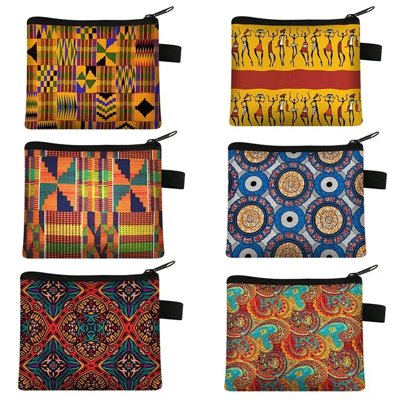 Wallet Geometric Design Portable Card Bag Coin Key Storage Bag Hand Bag Small Square Bag Coin Purse Pochette Sac Orange Handbag