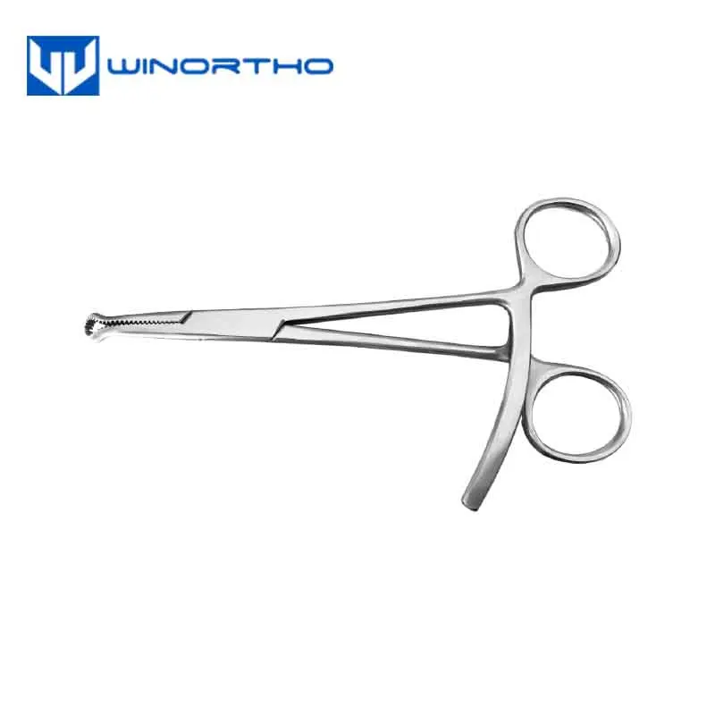 Small Serrated bone holding forceps veterinary orthopedic instruments 160mm length bone reduction forceps