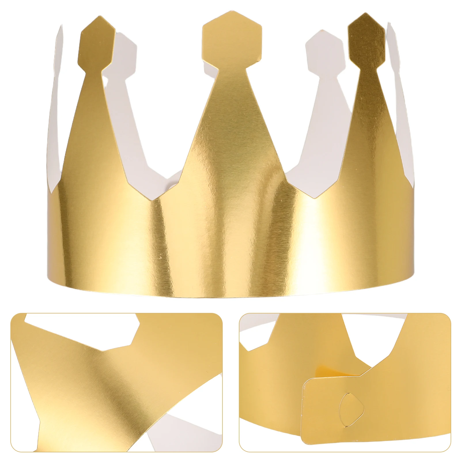 

24 Pcs Paper Crown Bulk Party Crowns Birthday King Hat Makeup Costume Props Celebration Favors