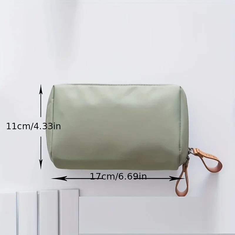 Small Solid Color Portable Makeup Bag, Travel Cosmetic Pouch, Storage Organizer For Daily Use