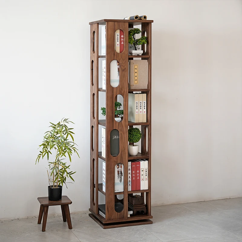 

Книжная полка премиум-класса из твердого черного ореха | Современный минималистский вневременной домашний декор