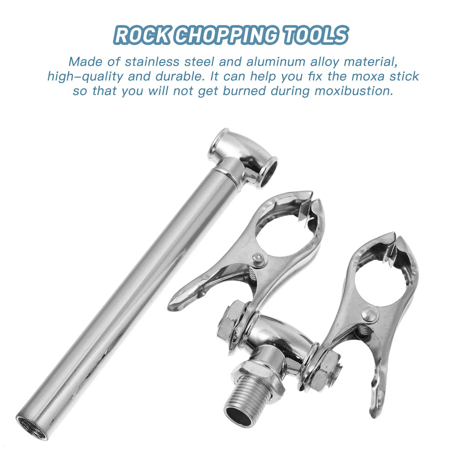 

1Set Moxa Stick Holder Heavy Duty Stainless Steel Handheld Moxibustion Tool for Professional Personal Use Moxa Roll Fixing Clip