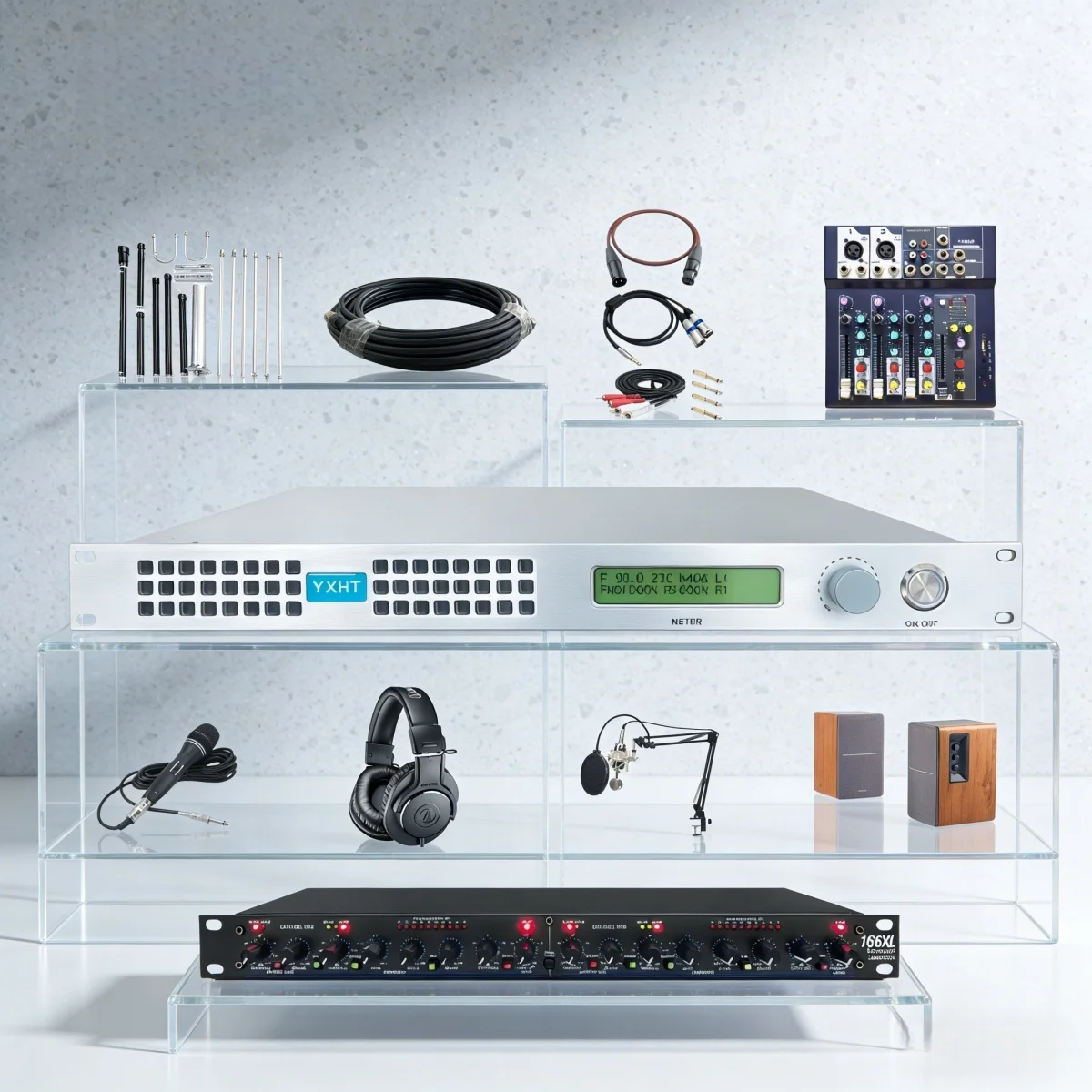 School YXHT-1, 25W FM Transmitter Full Station Kit, Outdoor Activity Broadcast, Complete System, Easy Installation