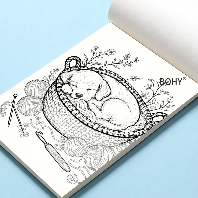 1 Adult Soothing and Stress Relieving Multi Theme Graffiti Coloring Album, 24 Pages, Suitable for Home Leisure Hand Drawing