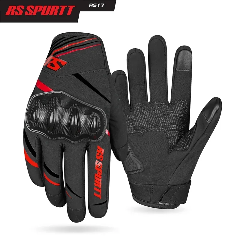 Men Women Cold Weather Motocross Riding Gloves, Thermal Anti-Fall Anti-Slip Wear-Resistant Touchscreen Motorcycle Riding Gloves