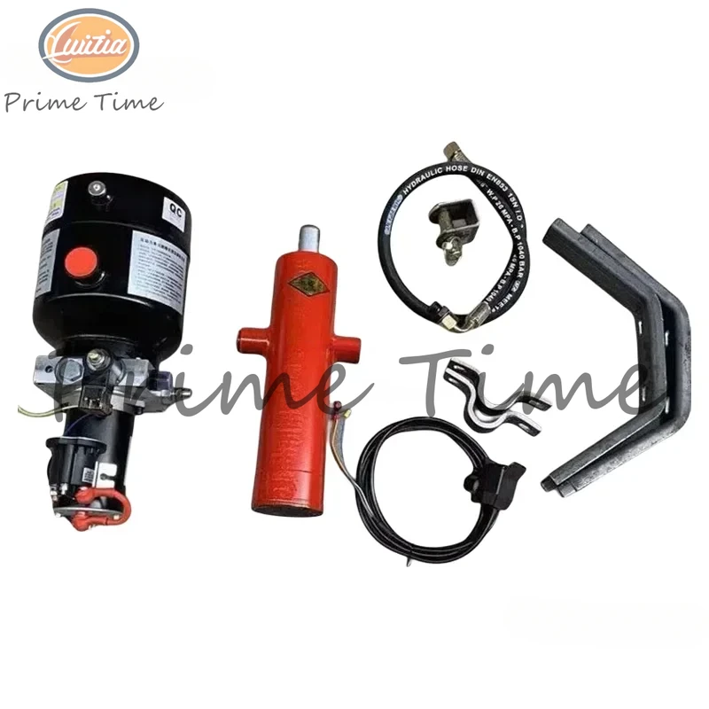 Electric Tricycle Hydraulic Dump Kit Electronically Controlled Lift 12V/24V/48V/60V/72V Dump Hydraulic Modification Parts