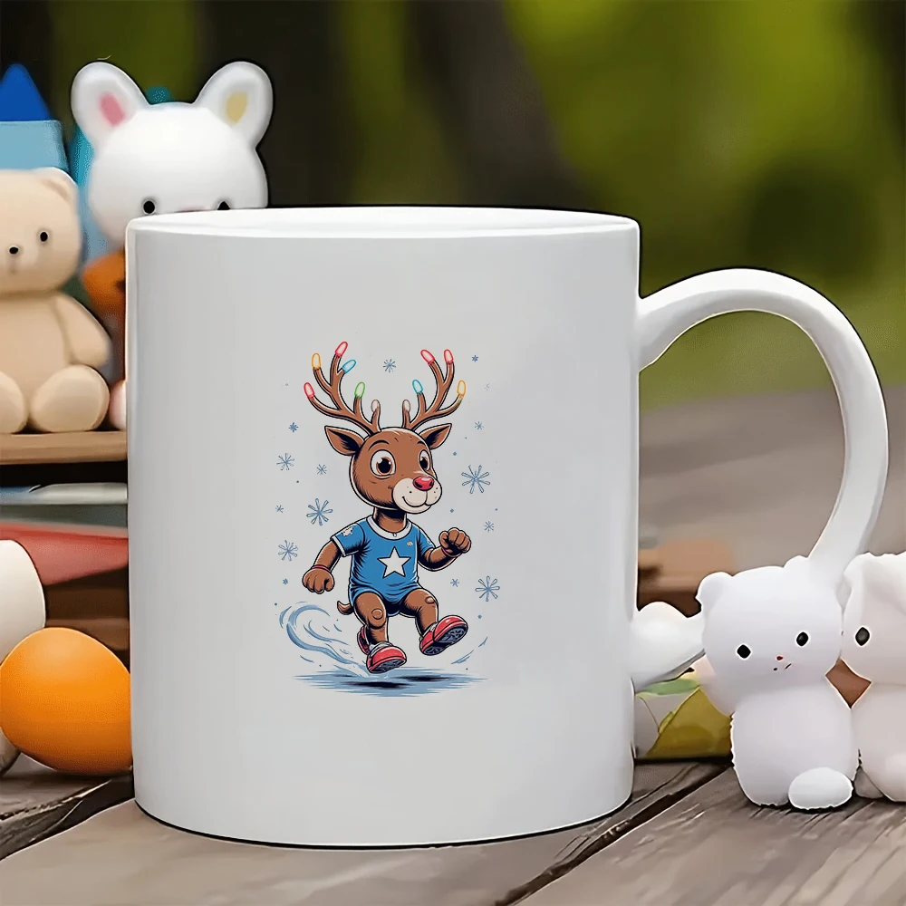 

Cute Deer Christmas Mug 11oz Creative Cup Family Office Gift Christmas Home Coffee Cup