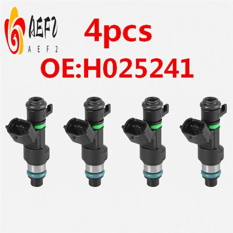 

AEF2-4Pcs Fuel Injector H025241 For Nissan Qashqai MK1 J10 MR20DE, For Renault Megane III Fluence 2.0