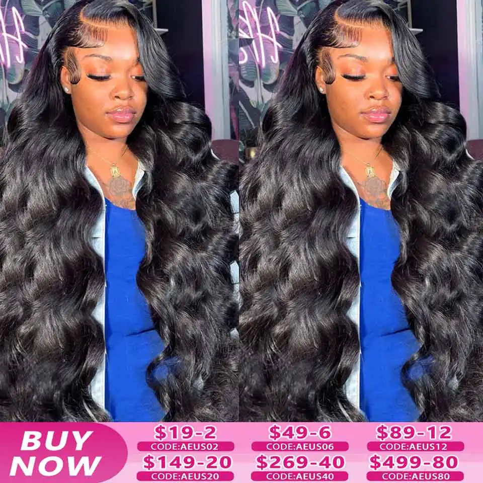 

40Inch Body Wave HD Lace Front Human Hair Wigs For Women 13x6 13x4 Brazilian Human Hair Wigs PrePlucked 4x4 Lace Closure Wig