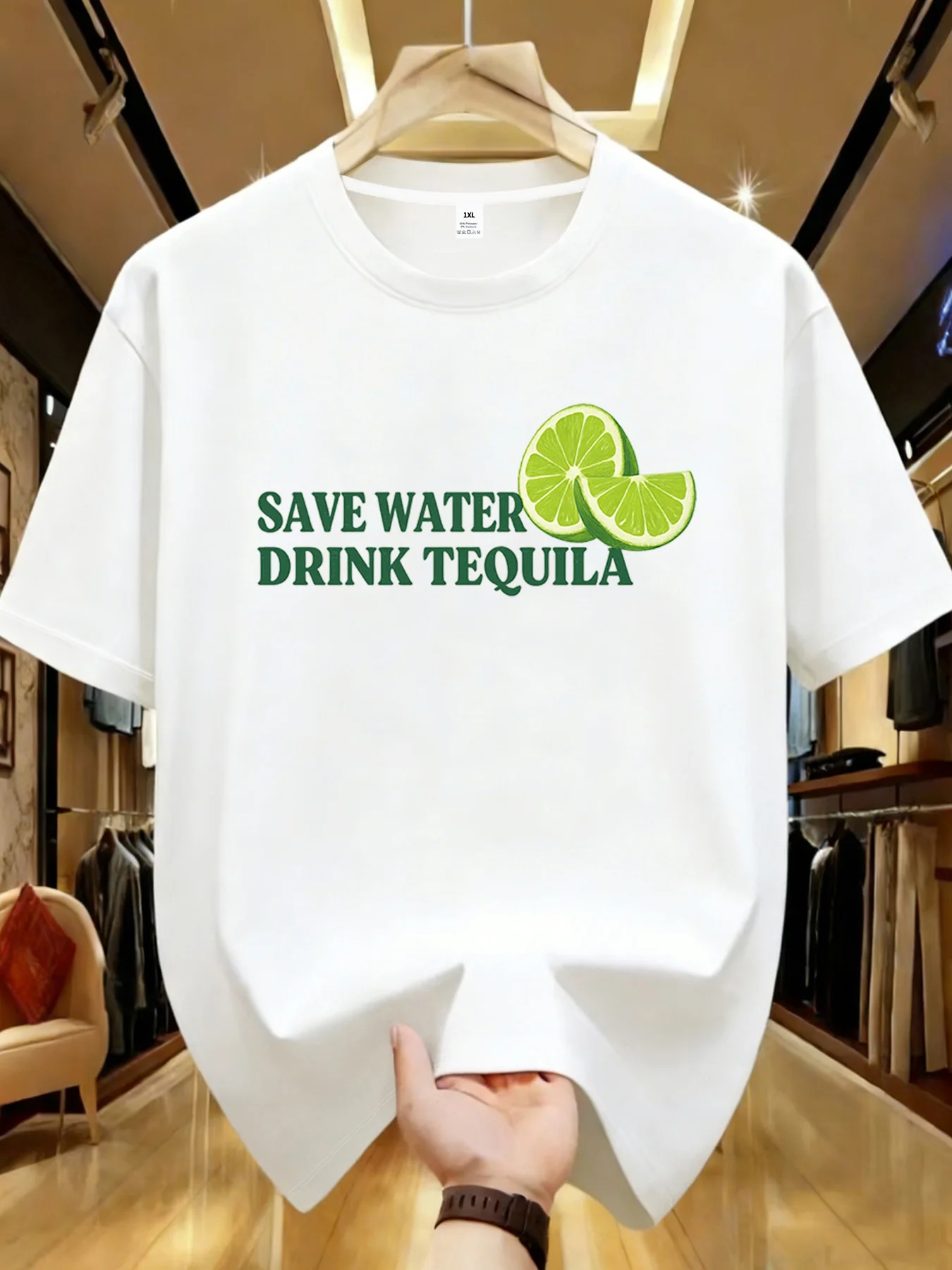 

【YJ00068】Lemon letters Plus size women's round neck short sleeve T-shirt with elastic half sleeves and trendy prints