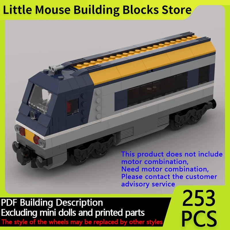 

City Car Model MOC Building Bricks Passenger Train Control Car Modular Technology Gifts Holiday Assemble Children Toys Suit