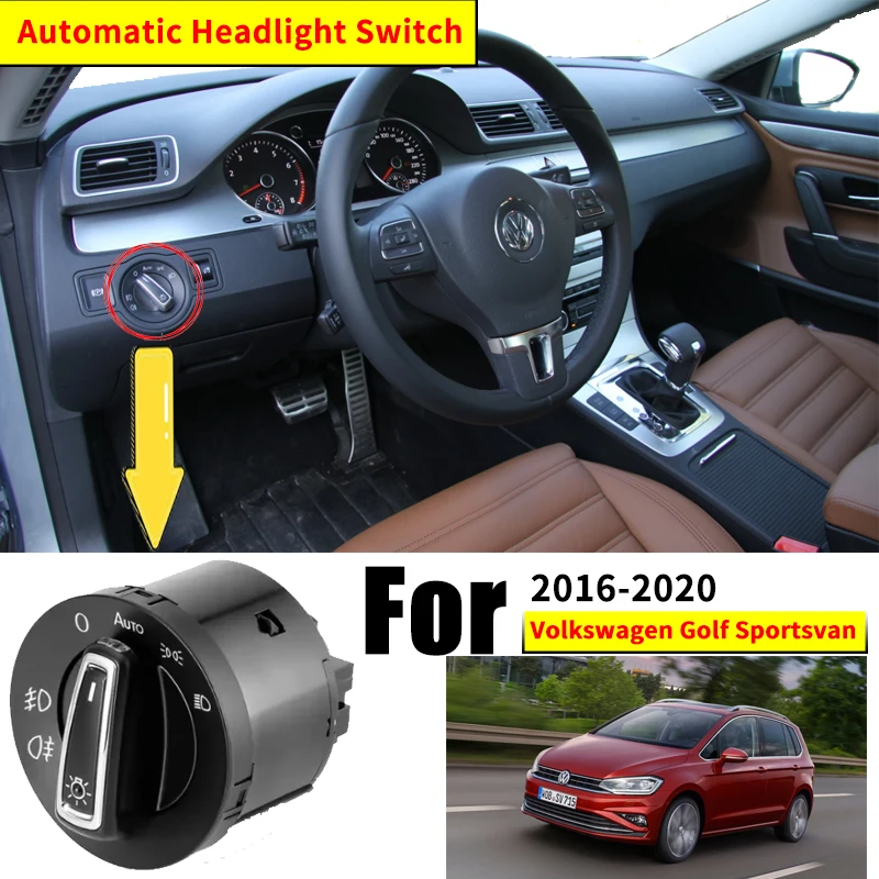 

Headlight Automatic Switch For Volkswagen VW Golf Sportsvan 2016-2020 Car Accessories Auto Upgrade Modificati Tuning 2017 2018