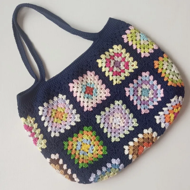 Handmade crochet tote bag for women, boho style, chic, hippie, handmade, summer beach bag