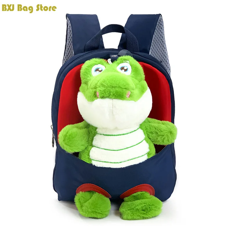 Kreative süße Krokodil rucksäcke für Kinder abnehmbare Plüsch puppe Jungen kleinen Kinder rucksack neue schöne Schult aschen рюкзак