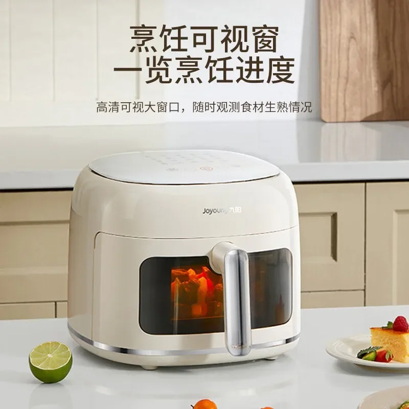 Joyoung Automatic air fryers 6L Large capacity Air fryer Low fat oil free airfryer Smart Visual deep fryer Home appliances 220V