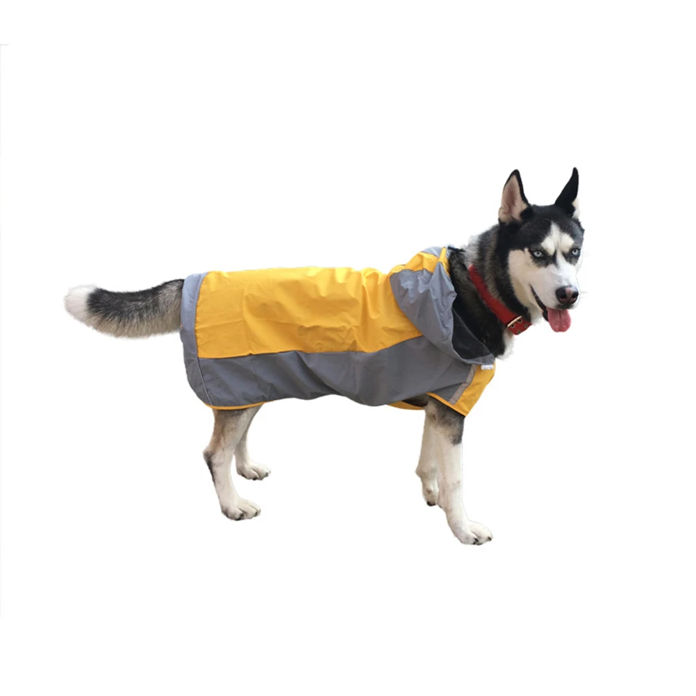 

Dog Raincoat Yellow Double Layer Jacket Breathable Comfortable Dog Raincoat Waterproof Lightweight Pet Supplies