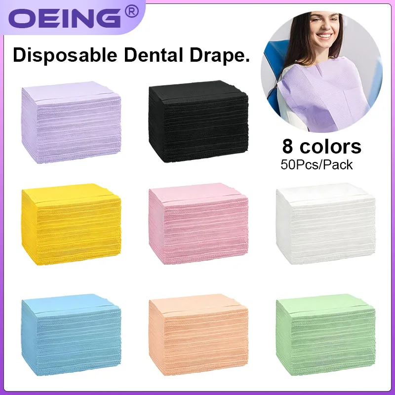 Disposable Waterproof Dental Bibs; Waterproof, Absorbent Cleaning Mats for Manicure, Makeup, and Tattoo Tables; Dental Supplies