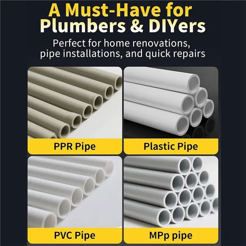 [NEWA64Z!】 Pipe Threading Tool Kit, Electric Drill Compatible, For PVC Plastic Pipes, Internal And External Thread Cutting Tool