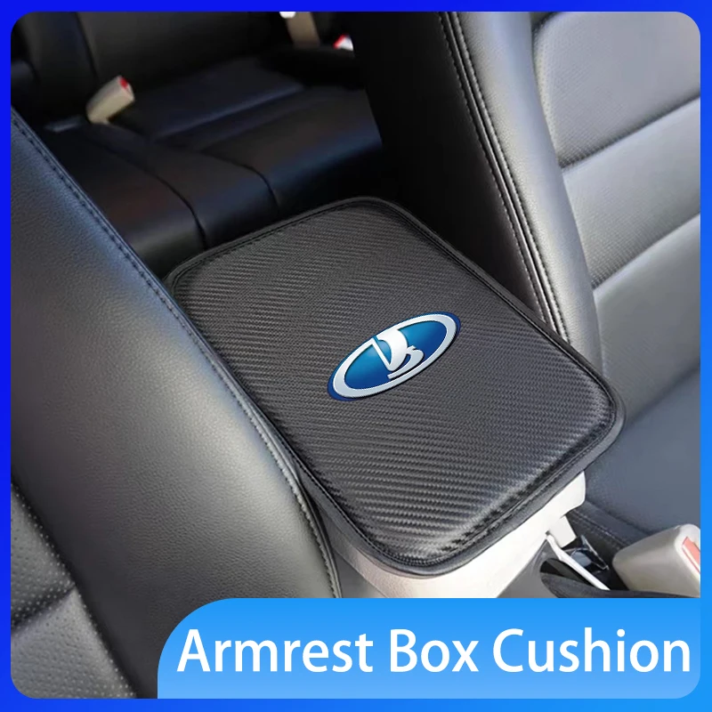 

New Car Armrest Box Mats Leather Center Console Covers Interior Accessories For Lada VESTA Niva Kalina Priora Granta Largus Vaz