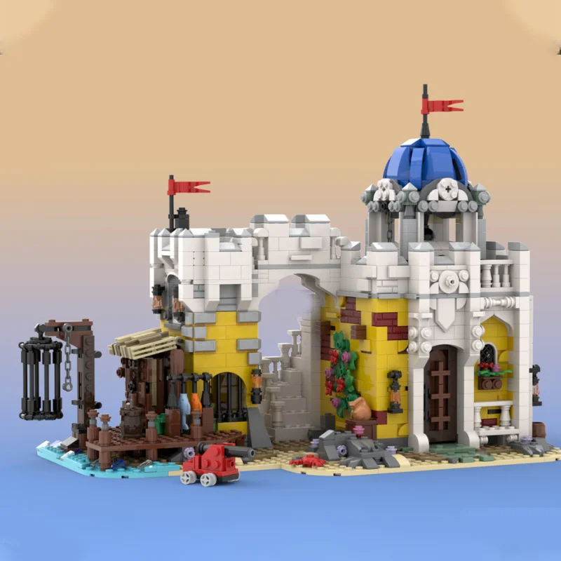 

1988 шт. MOC Pirate Imperial Brig Fortress, набор модульных строительных блоков для детей, образовательный подарок
