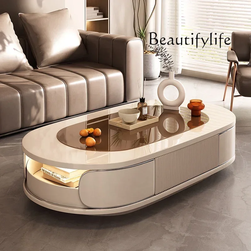 

Pd BJ Storage Aesthetic Coffee Table Minimalist Nordic Luxury Design Side Table Space Saving Designer Tavolino Soggiorno Furnitu