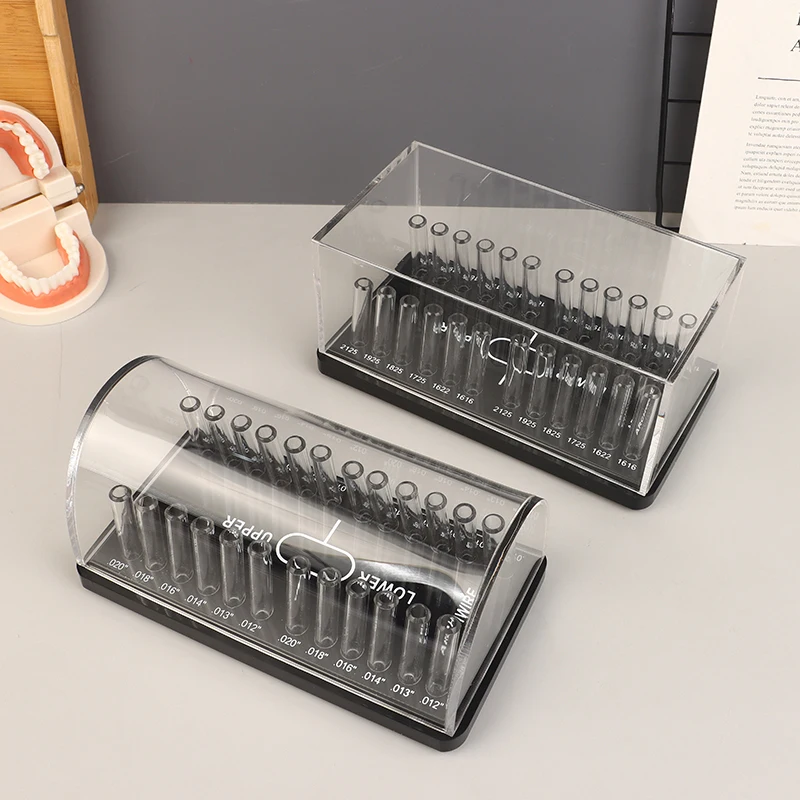 

Acrylic Organizer Dental Resin Adhesive Applicator Holder Pre-Formed Bow Wire Placement Box Storage Dust Box