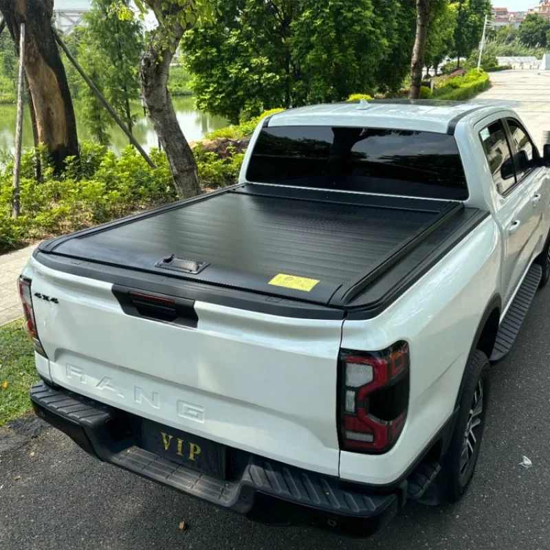 Factory Hot Sale Waterproof Aluminum Alloy Retractle Tonneau Cover For F-0 Raptor, Ranger & Sierra Pickups