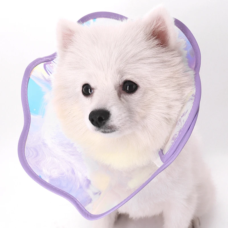 

Flower Shaped Adjustable Cat Collars Soft Anti-licking Anti-scratching PVC Waterproof Dog Head Cover Kitten Supplies