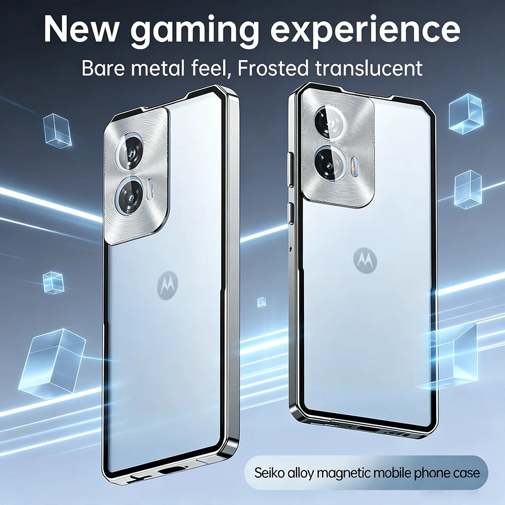 Coque en m�tal pour Motorola Moto Edge 50 Fusion Pro Ultra, compatible avec Motorola Moto Edge 50 Pro, 50 Fusion, 50 Ultra