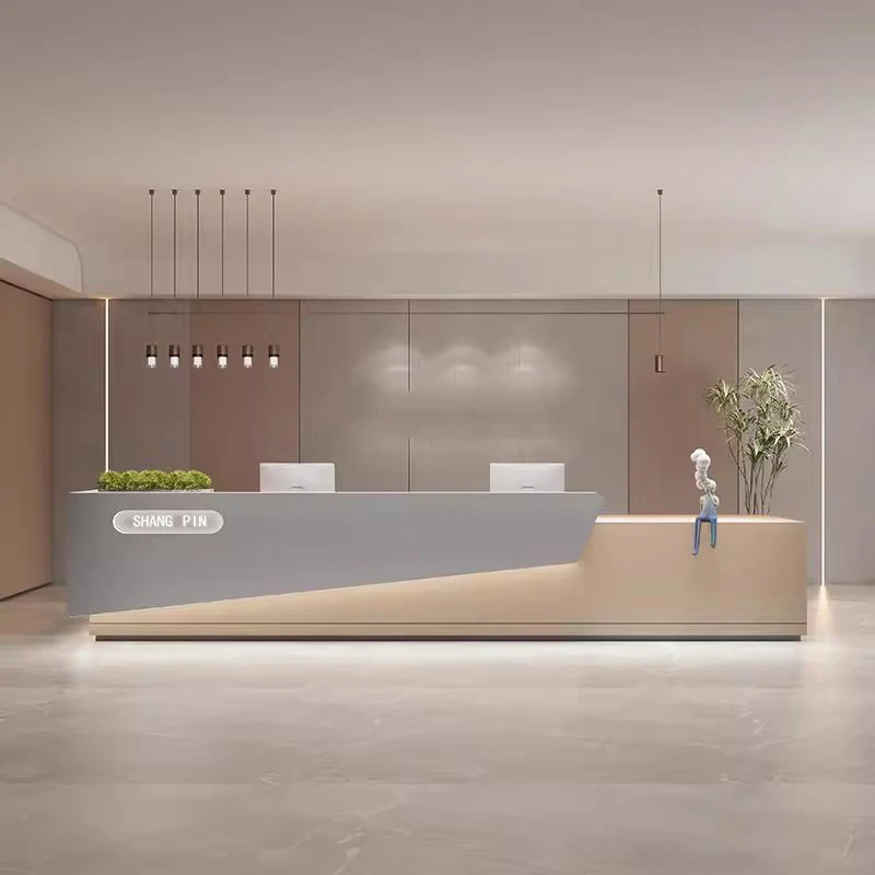 Storage Brown Reception Desks Wood Cheap Design Classic Drawer Reception Desks White Modern Empfangs Tresen Office Furniture